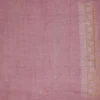 Dusty Pink Handloom Banarasi Jamdani Saree with Floral Vine Motifs & Mango Butta Pallu