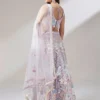 Beautiful Lavender Sequins Net Bridesmaid Lehenga Choli with Embroidered Dupatta