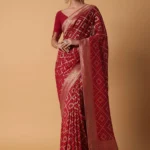 Red banarasi saree